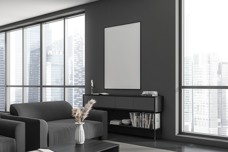 Wohnzimmer Schwarz-Weiß