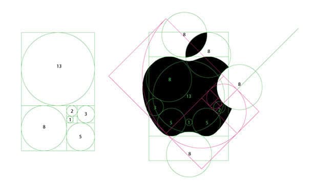 logo design Goldener Schnitt - Apple