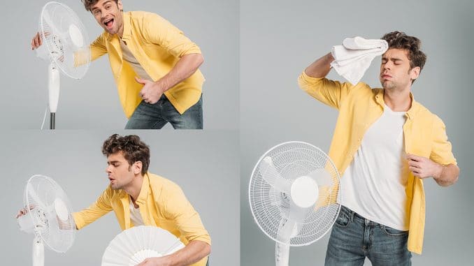 Ventilator mit Sprühnebel