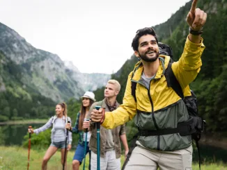 Wanderbekleidung und Wanderausrüstung