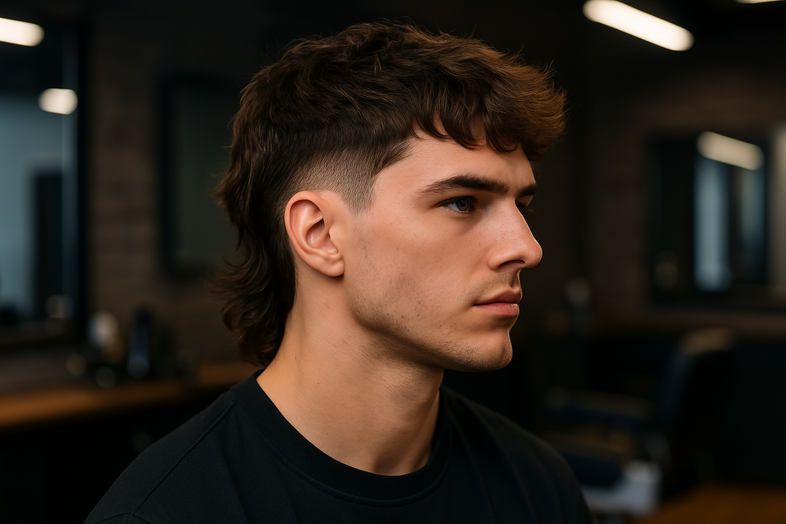 Burst Fade Mullet Haarschnitt Bild