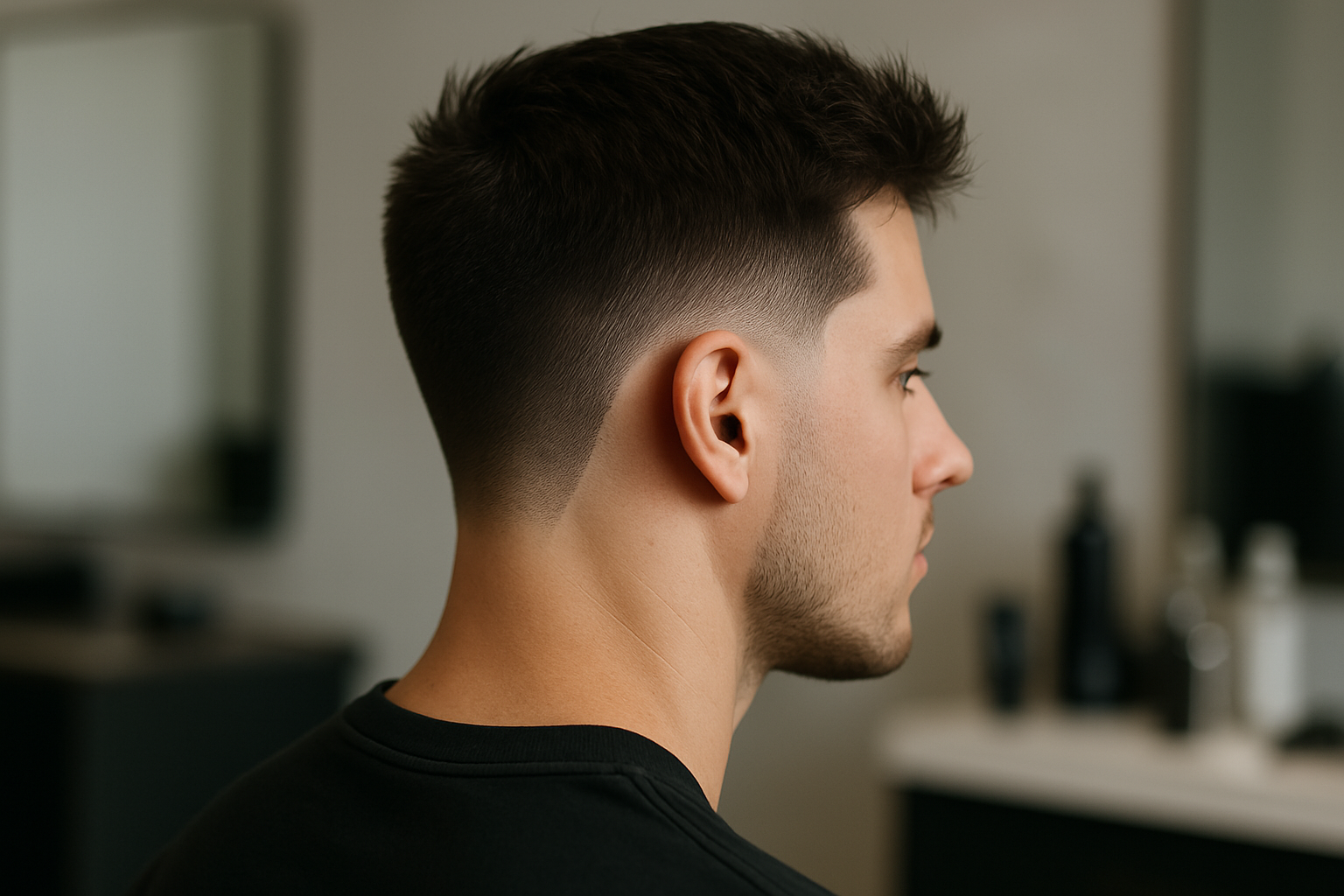 Burst Fade mit V Haarschnitt Bild