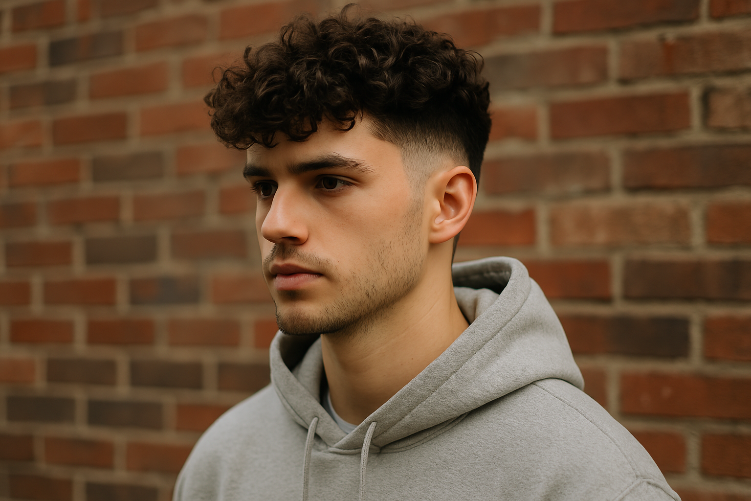 Low Taper Fade Curly Hair