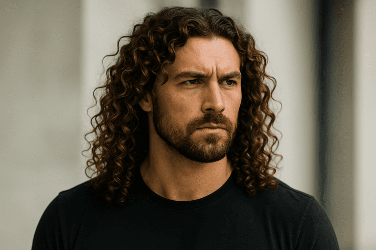 Dauerwelle Mann Lange Haare