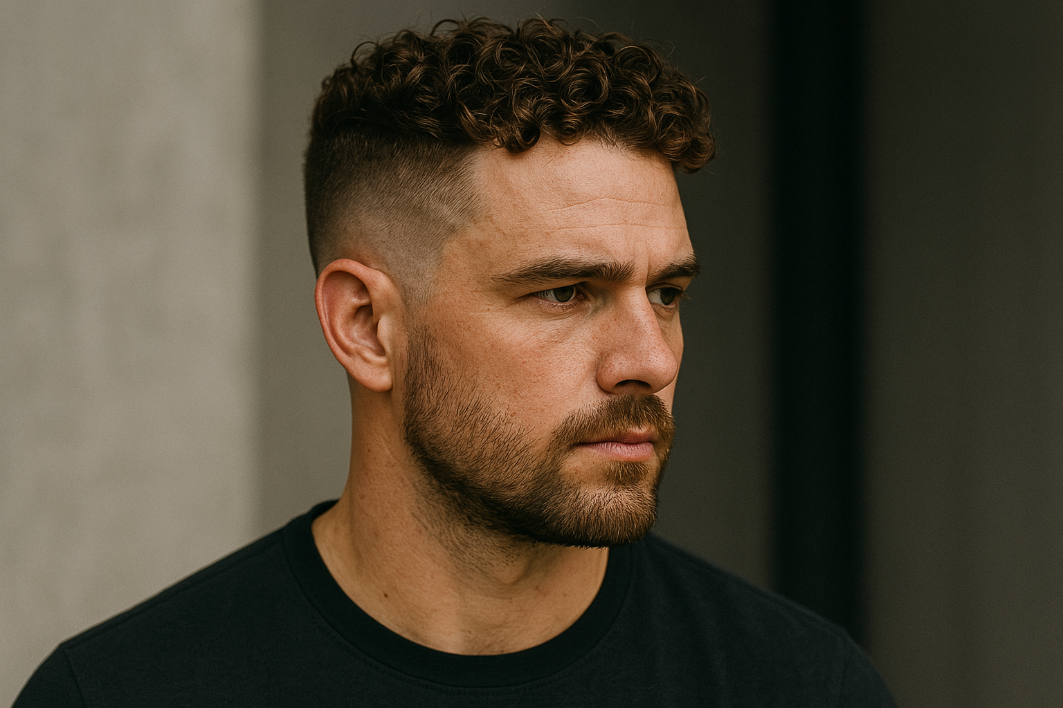 Dauerwelle mit Taper Fade für Männer