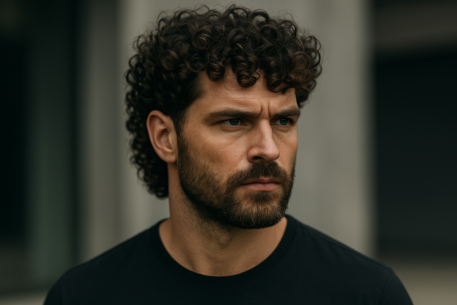 Dauerwelle mit großen Locken für Männer