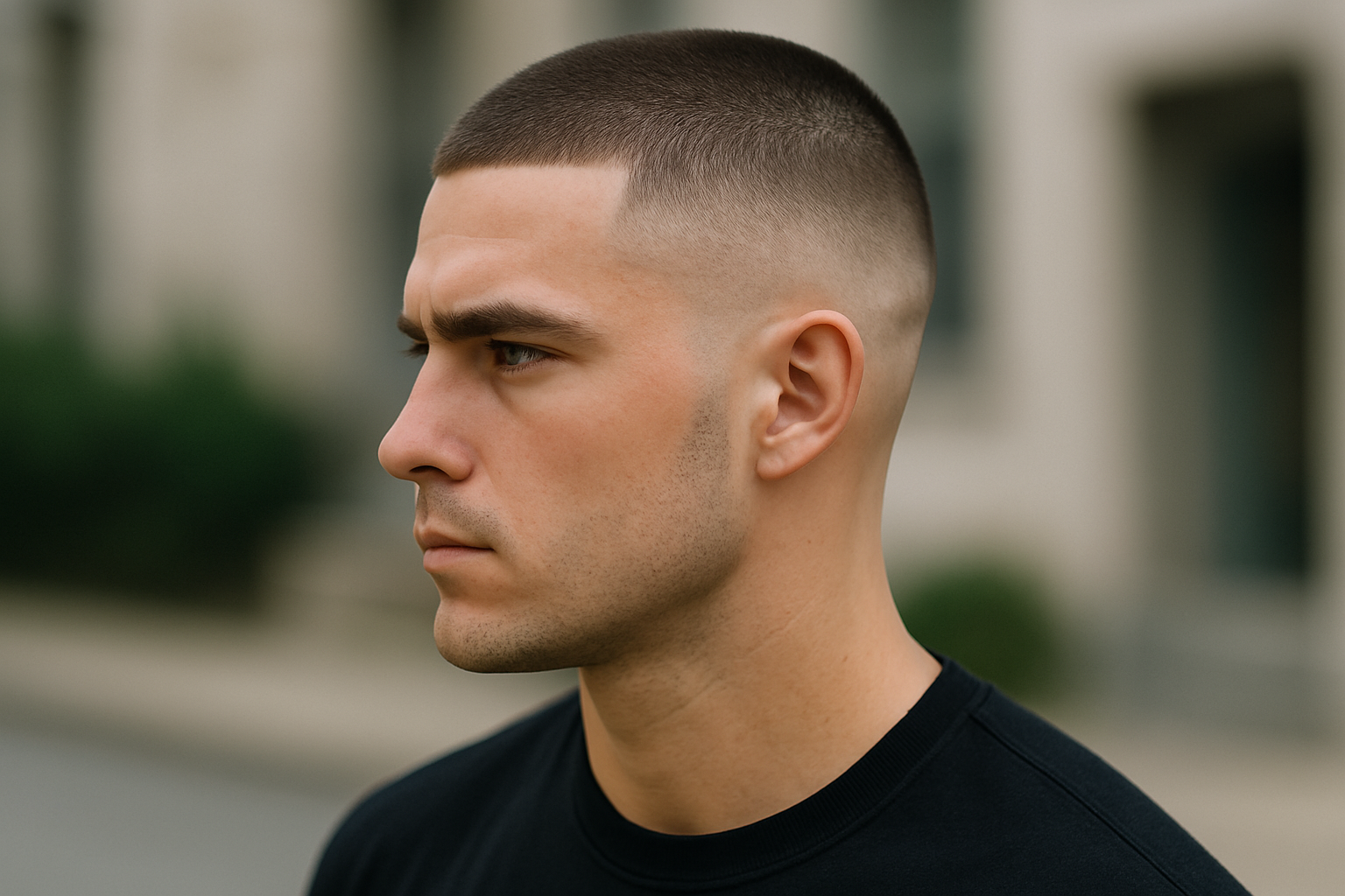 Drop Fade Buzz Cut Frisur