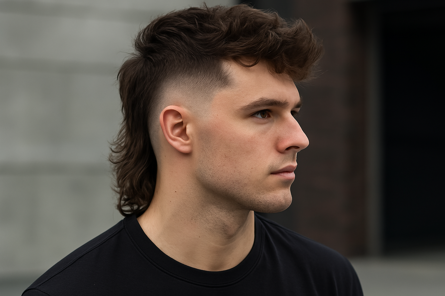 Drop Fade Mullet Frisur
