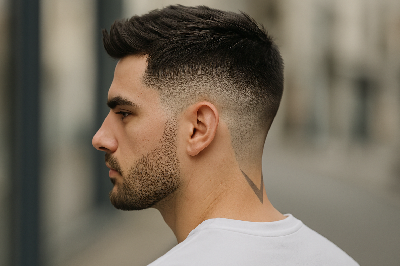 V Drop Fade Frisur