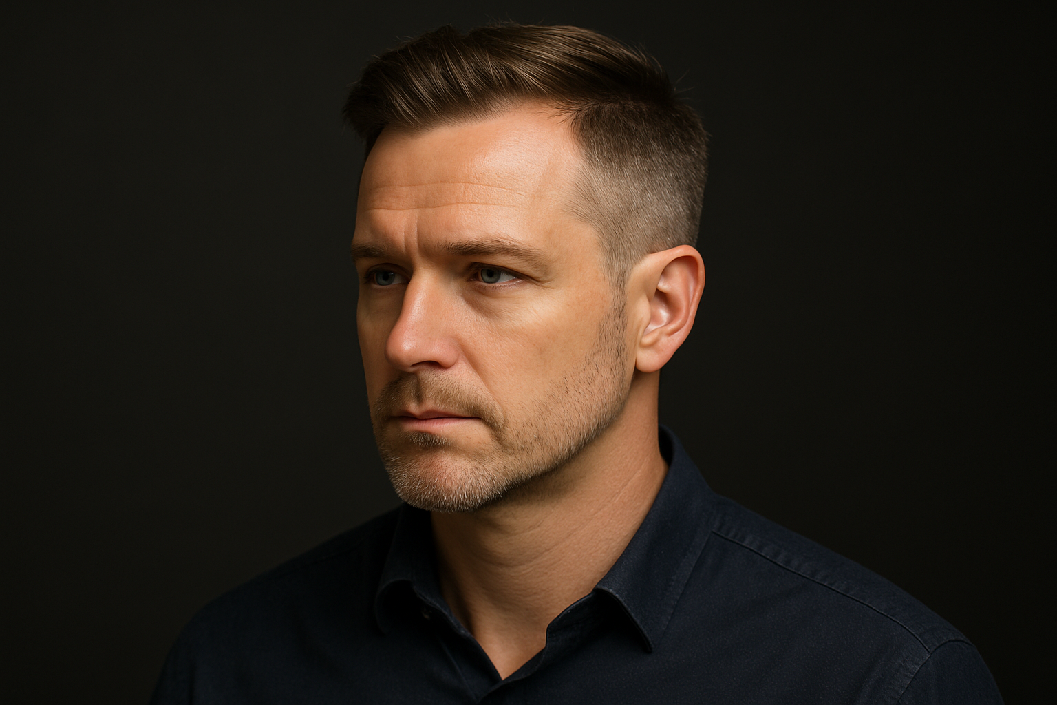 Sidecut für Männer mit Geheimratsecken