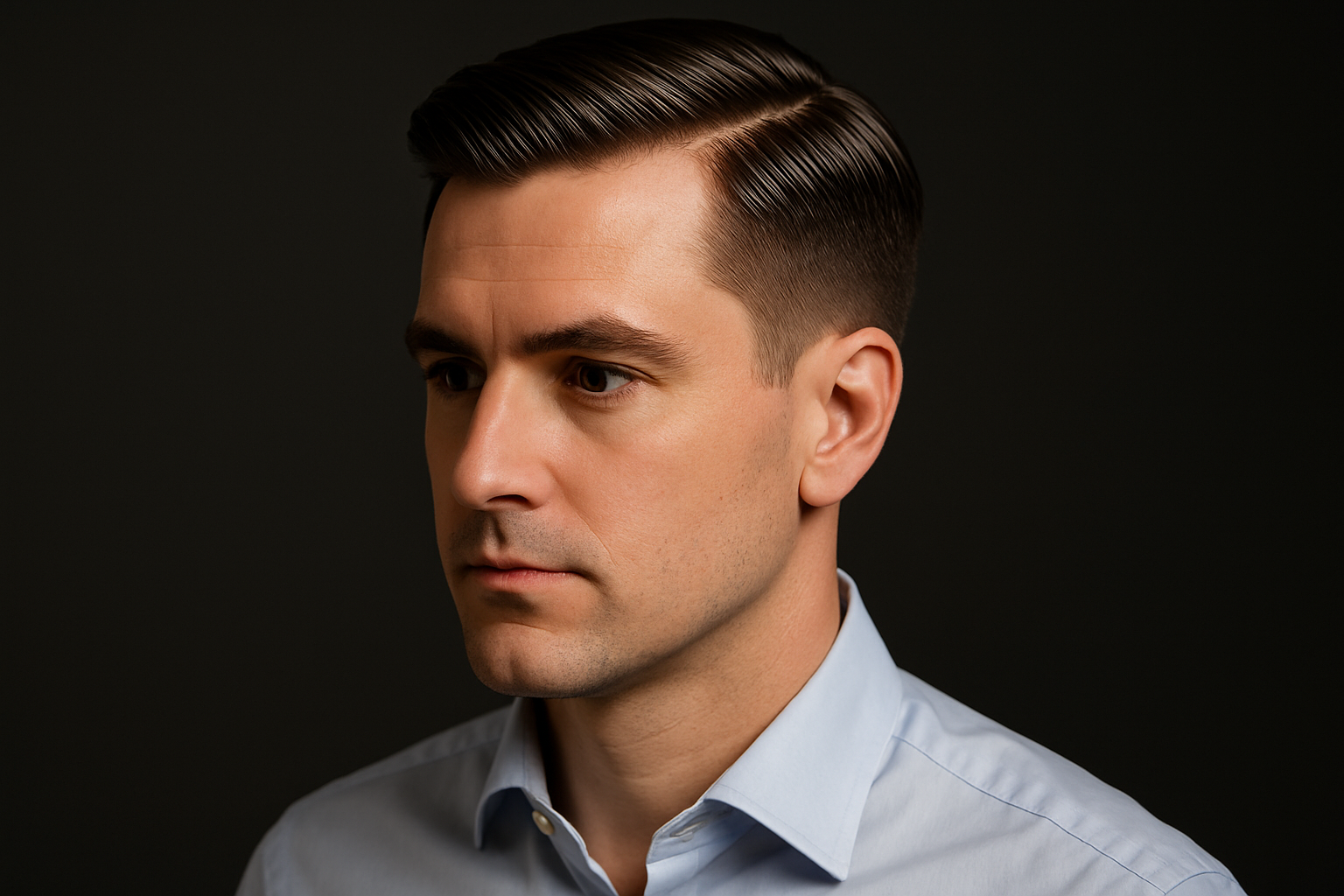 Sidecut für mittellange Haare Mann