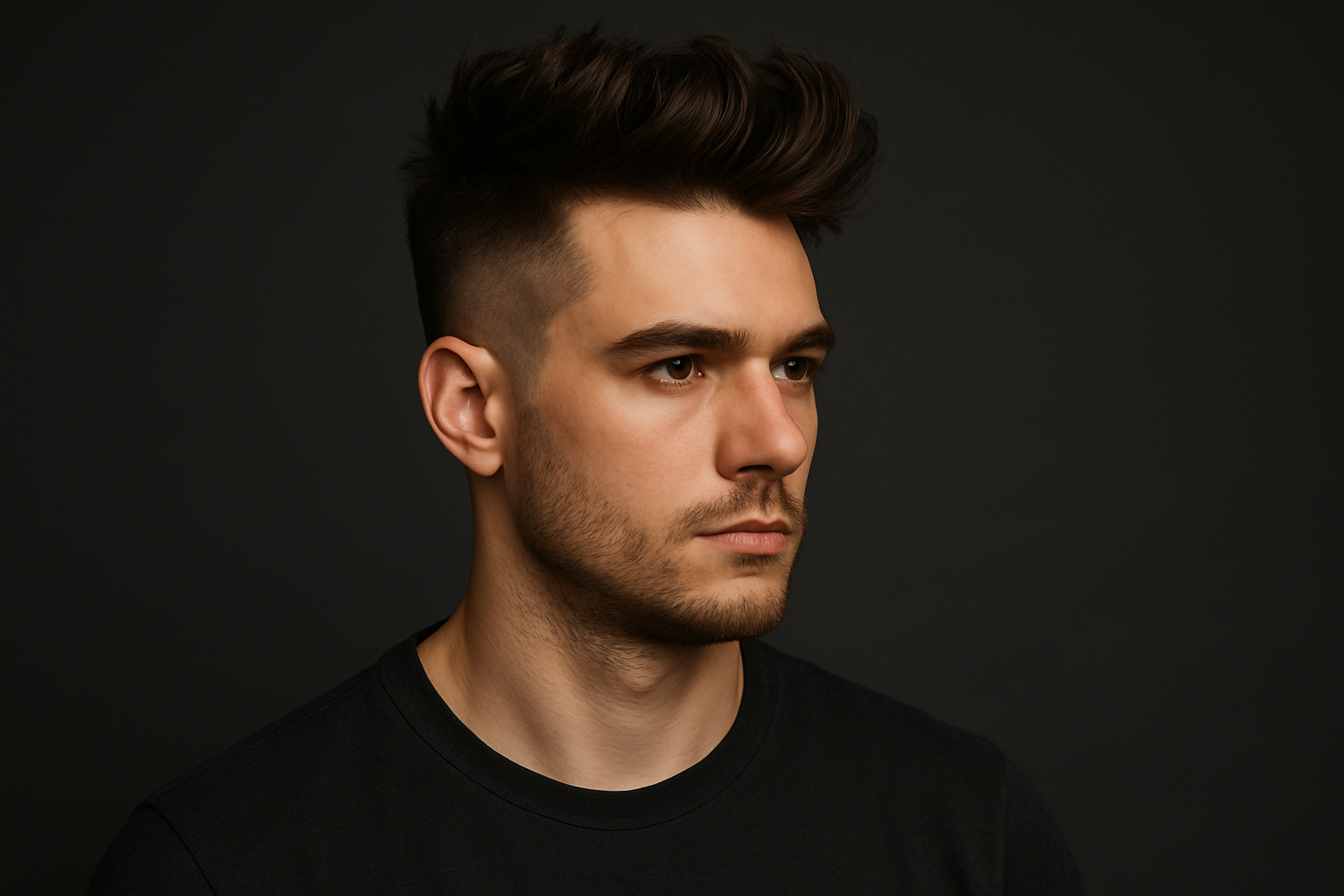 Sidecut mit langem Deckhaar