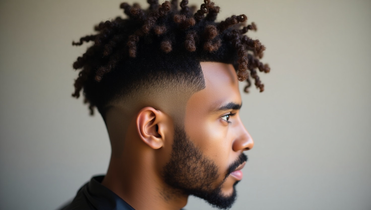 Temple Fade Curly Hair