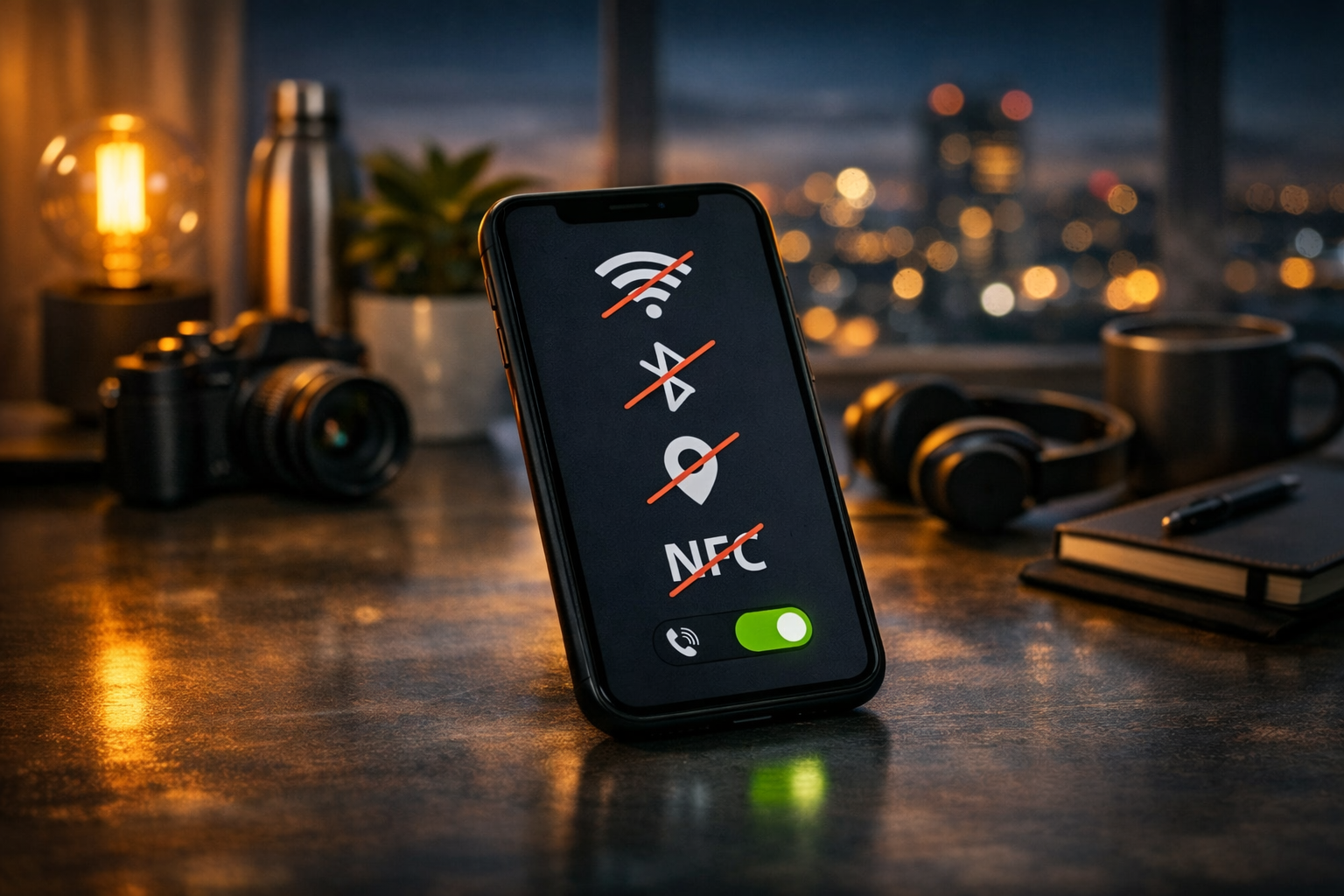Schalten Sie WLAN, Bluetooth, GPS und NFC aus