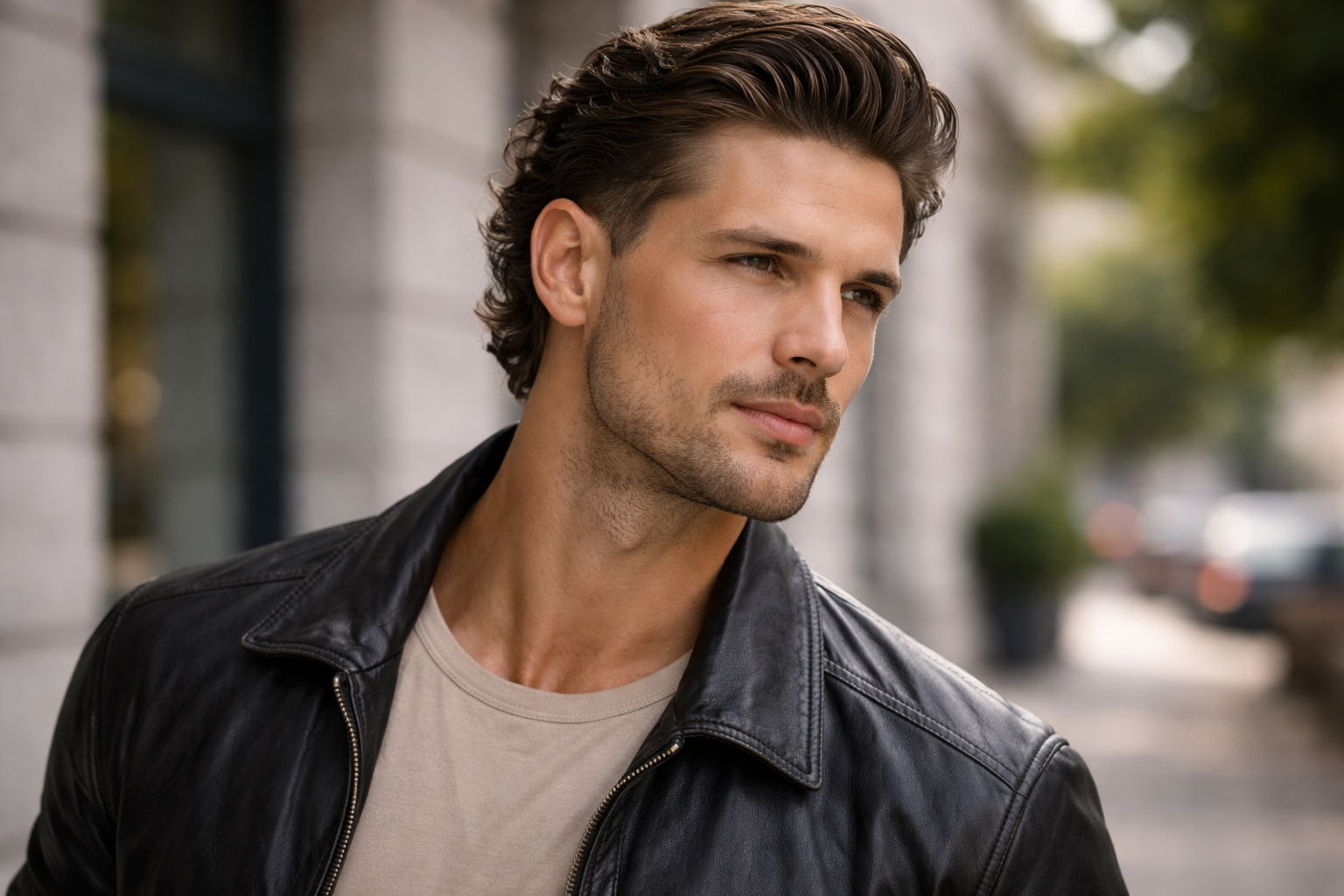 Slick Back Locken Männer