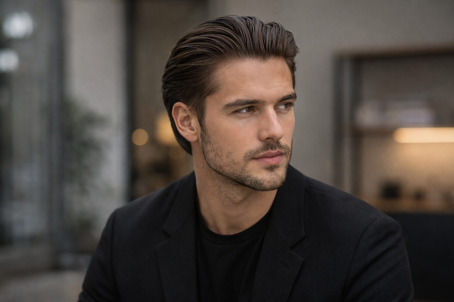 Der mittellange Slick Back
