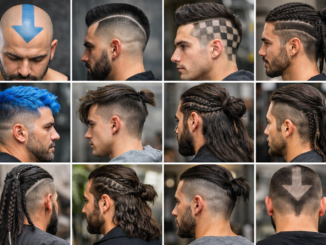 Kollage von Avatar-inspirierten Frisuren