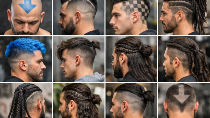 Kollage von Avatar-inspirierten Frisuren