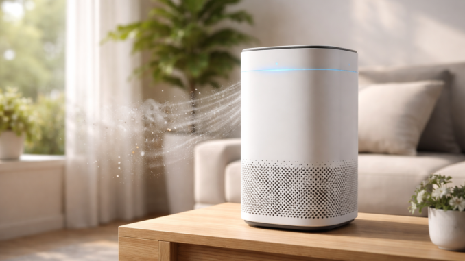 Luftreiniger im modernen Wohnzimmer