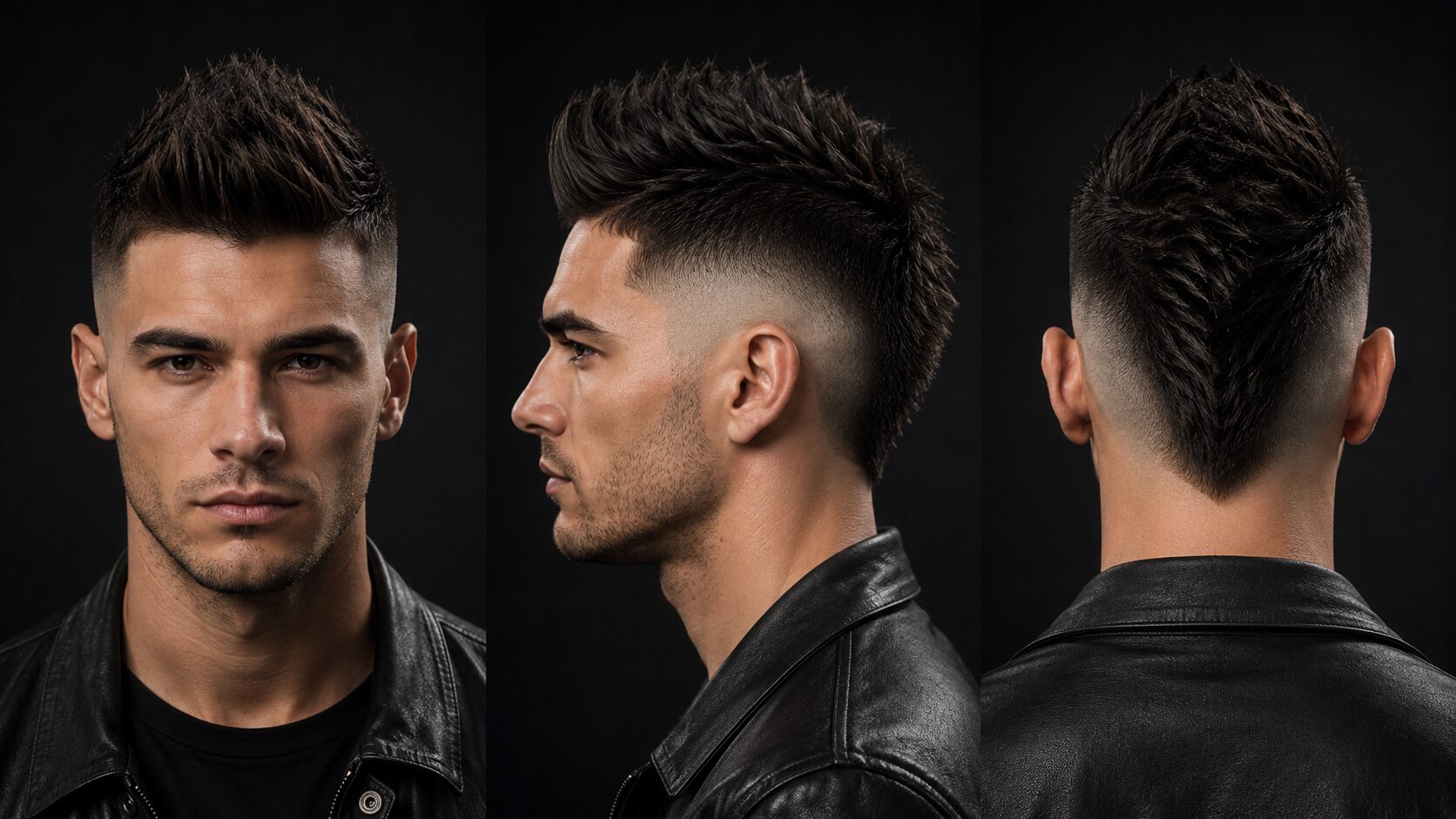 Burst Fade Mohawk mit kreisförmigem Übergang