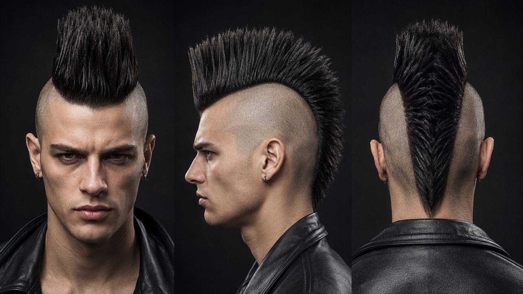 Klassischer Mohawk mit rasierten Seiten