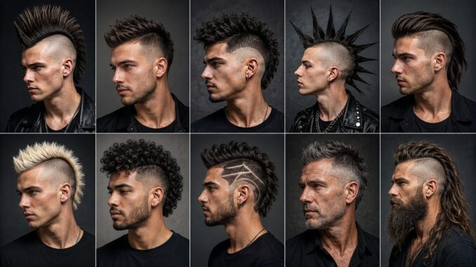 Mohawk-Frisur für Männer