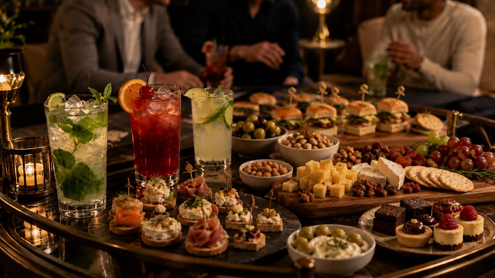 Snacks und Mocktails