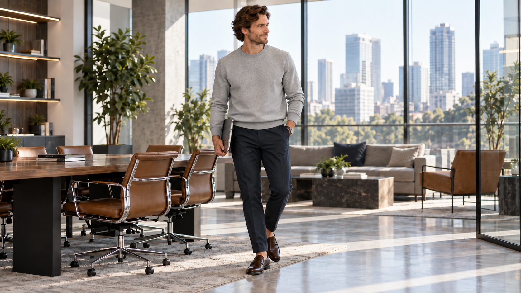 Premium-Sweatshirt und Anzughose